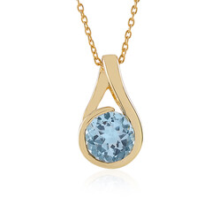 Collar en plata con Topacio azul cielo