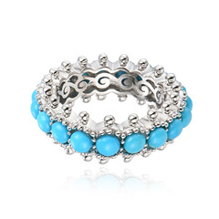 Anillo en plata con Turquesa bella durmiente (Dallas Prince Designs)