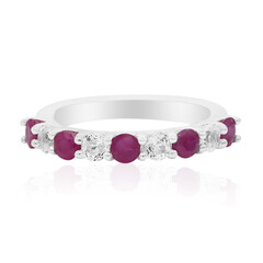 Anillo en plata con Rubí de Birmania