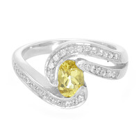 Anillo en plata con Berilo amarillo