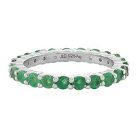 Anillo en plata con Esmeralda de Etiopía