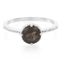 Anillo en plata con Cuarzo ahumado