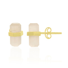 Pendientes en plata con Cuarzo rosa