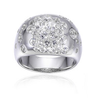 Anillo en plata con Topacio blanco