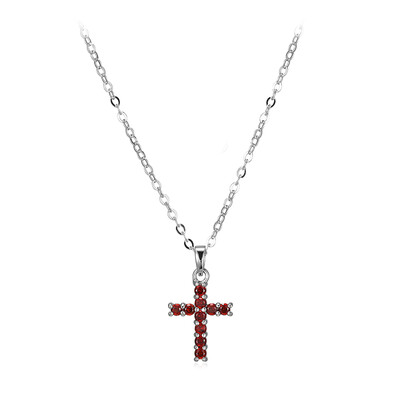 Collar en plata con Granate de Mozambique