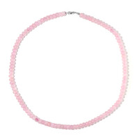 Collar en plata con Cuarzo rosa