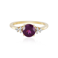 Anillo en oro con Granate Magenta