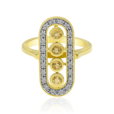 Anillo en plata con Citrino