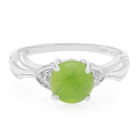 Anillo en plata con Crisoprasa imperial