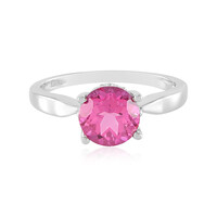 Anillo en plata con Topacio rosa