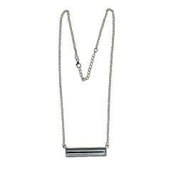 Collar en plata con Hematita negra