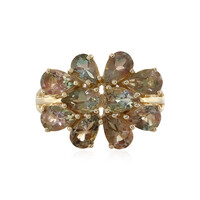 Anillo en oro con Piedra del sol de Oregón