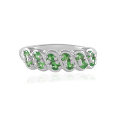Anillo en plata con Tsavorita de Tanzania