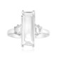 Anillo en plata con Topacio blanco
