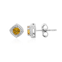 Pendientes en plata con Citrino