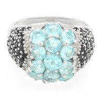 Anillo en plata con Apatita azul