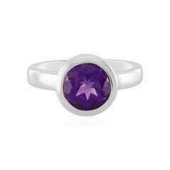Anillo en plata con Amatista de Uruguay