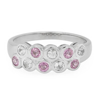 Anillo en plata con Zafiro de Ceilán rosa