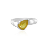 Anillo en plata con Zafiro amarillo de Madagascar