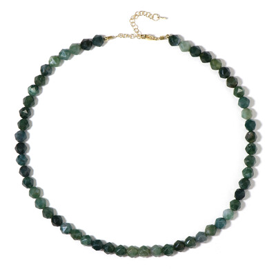 Collar en plata con Ágata de musgo