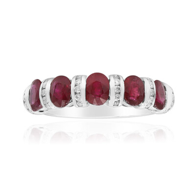 Anillo en oro con Rubí de Mozambique AAA (CIRARI)