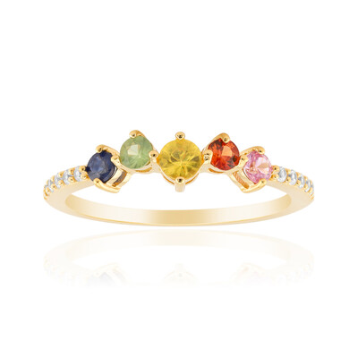 Anillo en plata con Zafiro amarillo