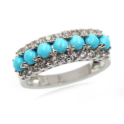 Anillo en plata con Turquesa bella durmiente