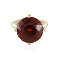 Anillo en oro con Granate Hesonita