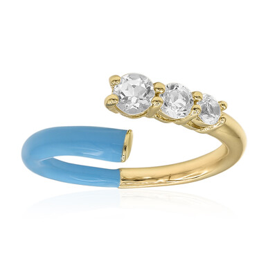 Anillo en plata con Topacio blanco