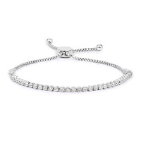 Brazalete en plata con Diamante
