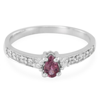 Anillo en plata con Turmalina cuprífera rosa