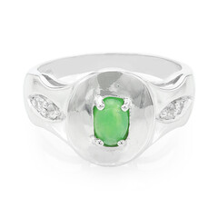 Anillo en plata con Crisoprasa imperial