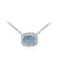 Collar en plata con Topacio azul cielo