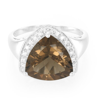 Anillo en plata con Cuarzo ahumado