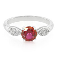 Anillo en plata con Topacio cereza