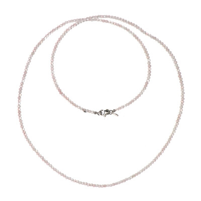 Collar en plata con Cuarzo rosa