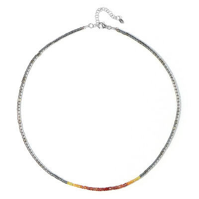 Collar en plata con Diamante plateados
