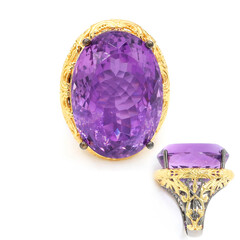 Anillo en plata con Amatista (Gems en Vogue)