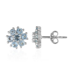 Pendientes en plata con Topacio azul cielo