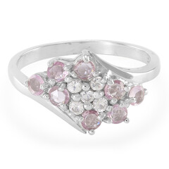 Anillo en plata con Zafiro rosado