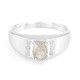 Anillo de hombre en plata con Labradorita