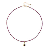 Collar en plata con Rodolita