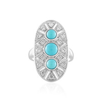 Anillo en plata con Turquesa bella durmiente