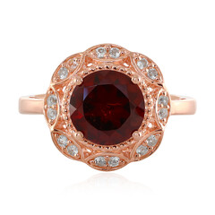 Anillo en plata con Granate de Mozambique