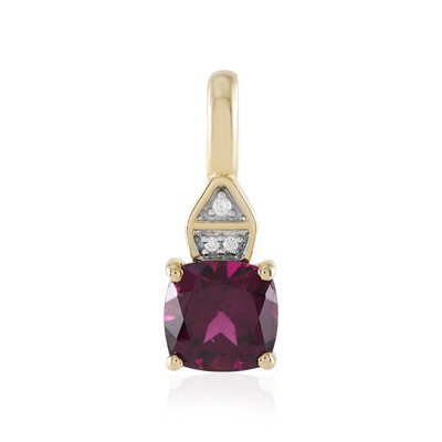 Colgante en oro con Granate Magenta