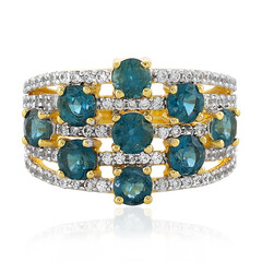 Anillo en plata con Cianita petróleo