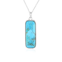 Collar en plata con Turquesa azul del Mohave Kingman (Faszination Türkis)