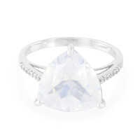 Anillo en plata con Cuarzo Luna Helada