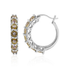 Pendientes en plata con Cuarzo místico amarillo