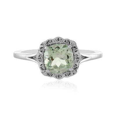 Anillo en plata con Amatista verde